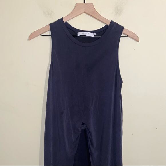 ASTR THE LABEL gray high-low front knot blouse XS - Picture 4 of 5